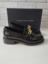 Półbuty wsuwane loafersy mokasyny Tommy Hilfiger r.41 skóra naturalna