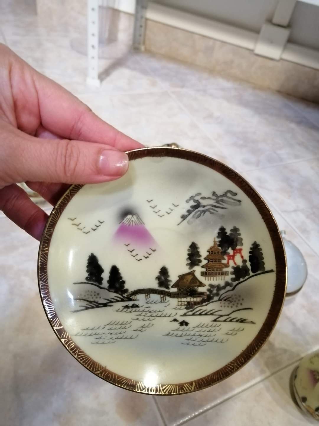 conjunto de chá porcelana chinesa casca de ovo