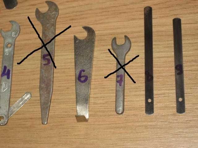 Щупи, ключі, головки торцеві  5 мм, 7 мм, 8 мм ( СРСР )