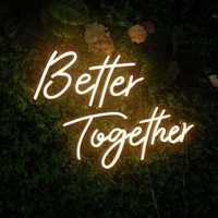 Ledowy napis Better Together / Wesele