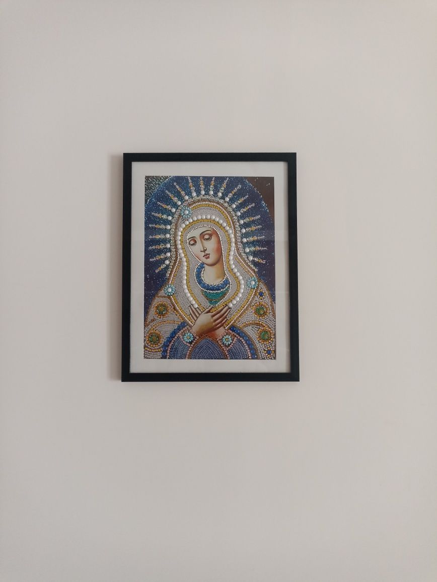 Matka Boska Ostrobramska haft diamentowy