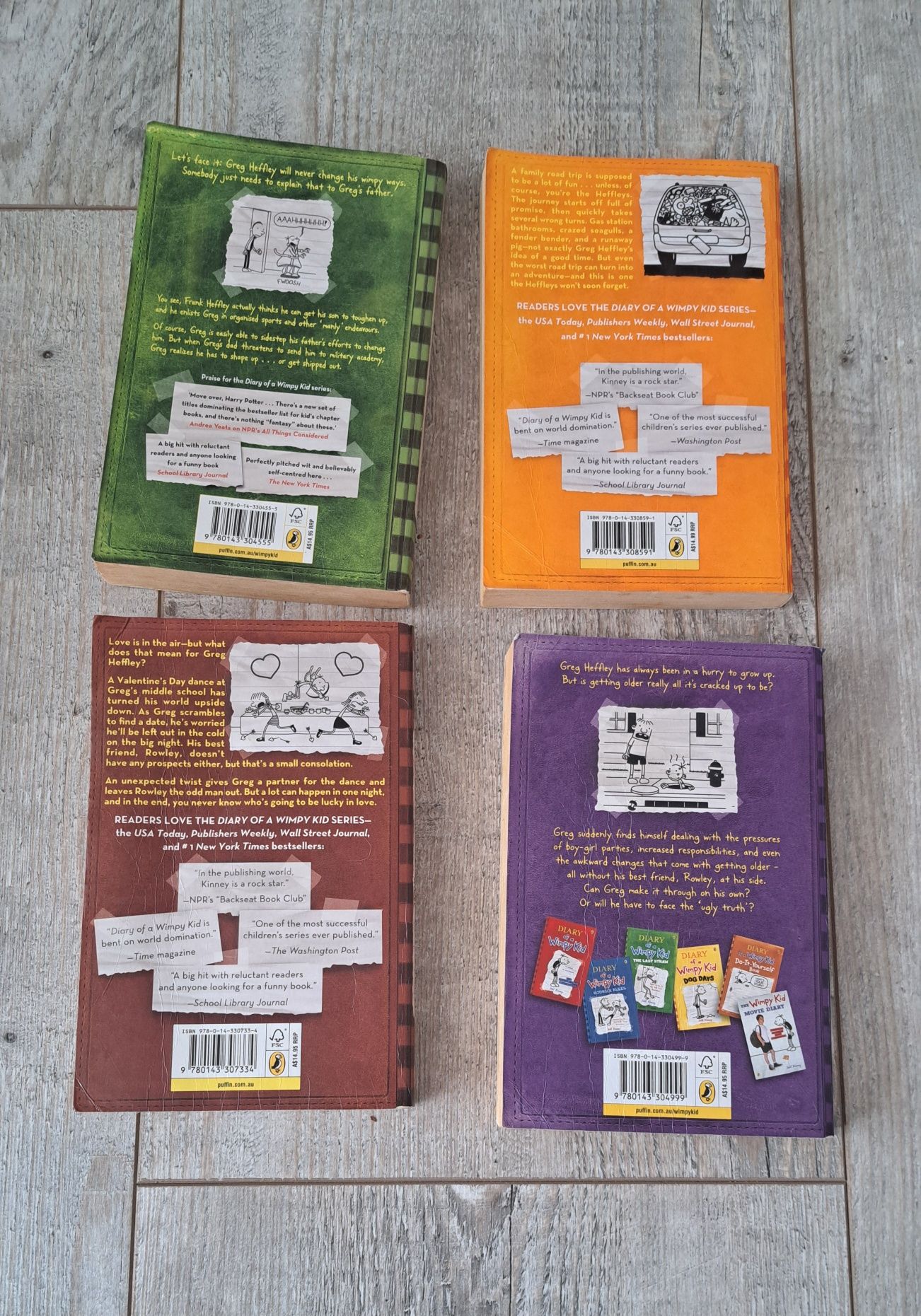 Diary of a Wimpy Kid Dzienniczek Cwaniaczka po angielsku 4 tomy
