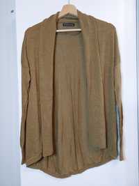 Beżowy sweter Bershka 38/M brązowy kardigan rozpinany sweterek bluza M