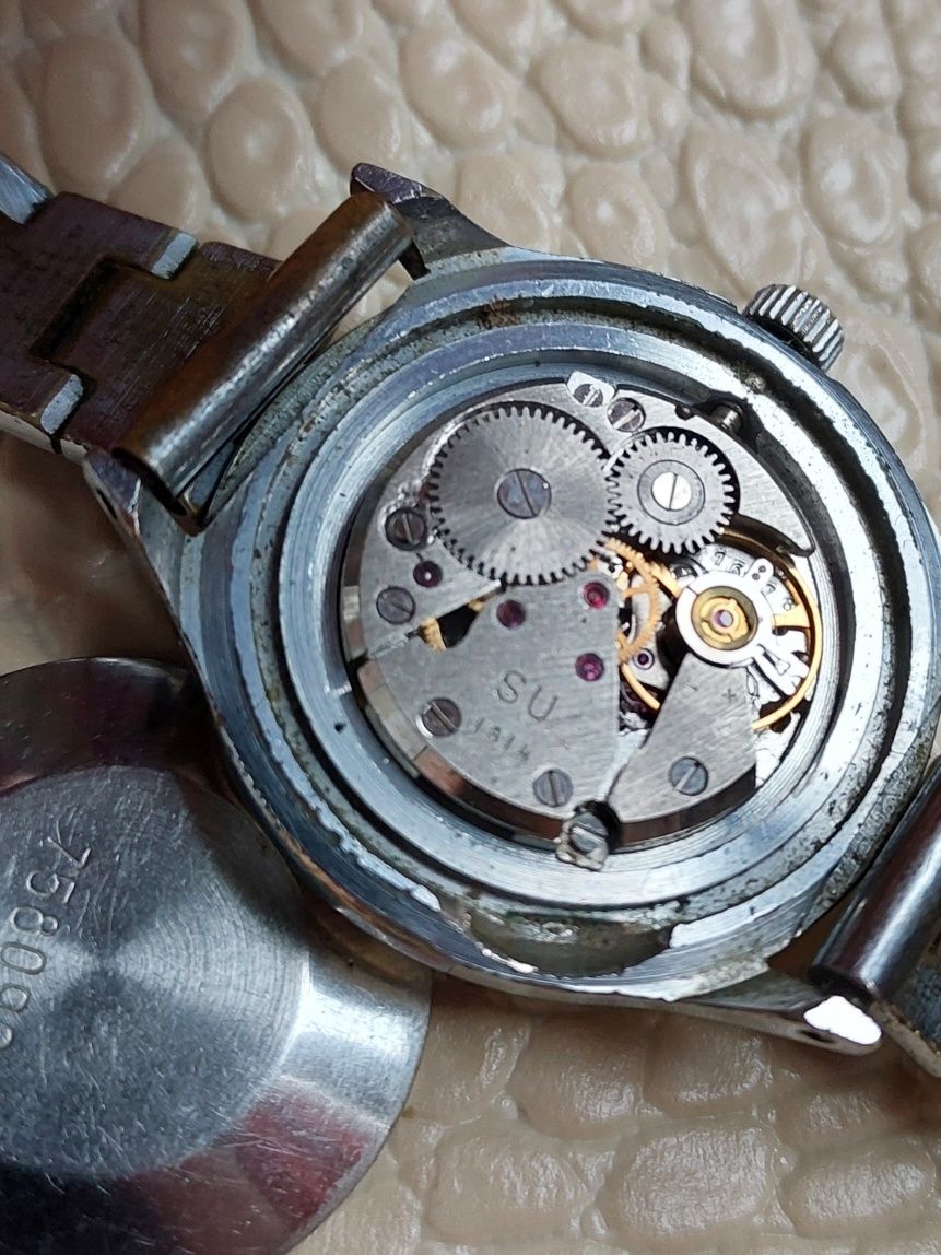 Винтажные механические часы Луч женские СССР с браслетом под ремонт
