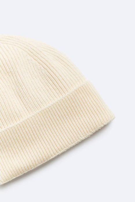 Трикотажна шапка в рубчик zara бавовна