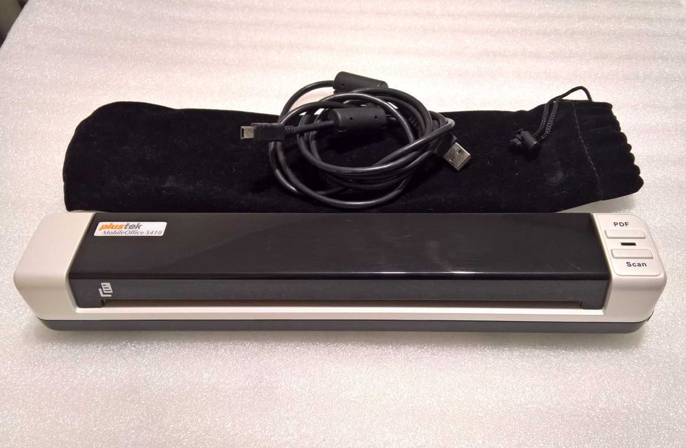 Skaner przenośny A4 600dpi Plustek MobileOffice S410 + etui + kabel