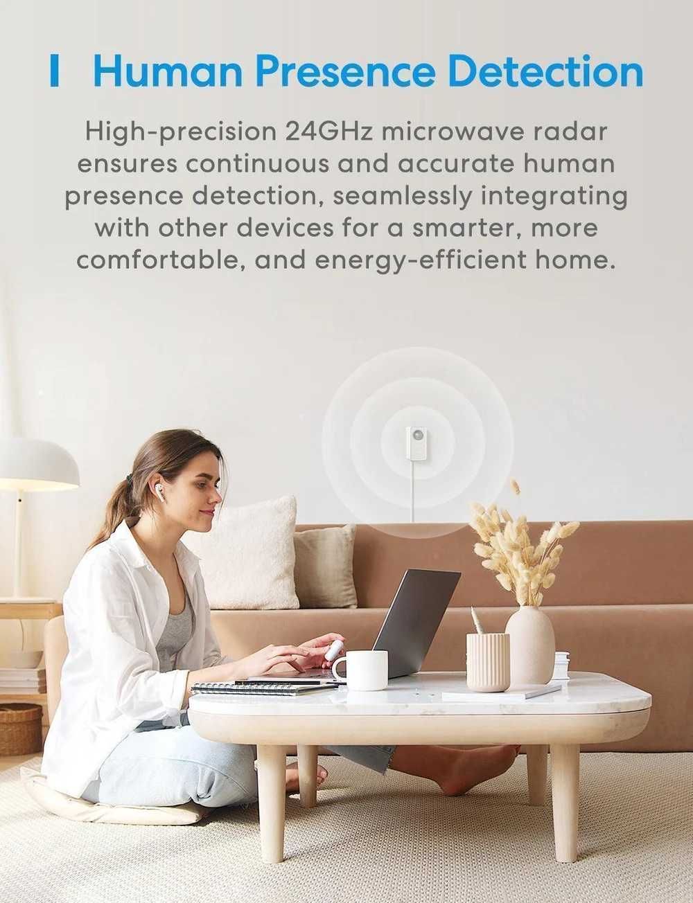 Meross Motion Matter Sensor, inteligentny przewodowy czujnik ruchu