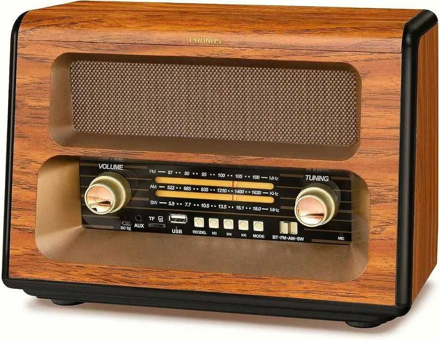 PRUNUS J-199 Retro Radio Bluetooth, AM FM SW nostalgiczne radio