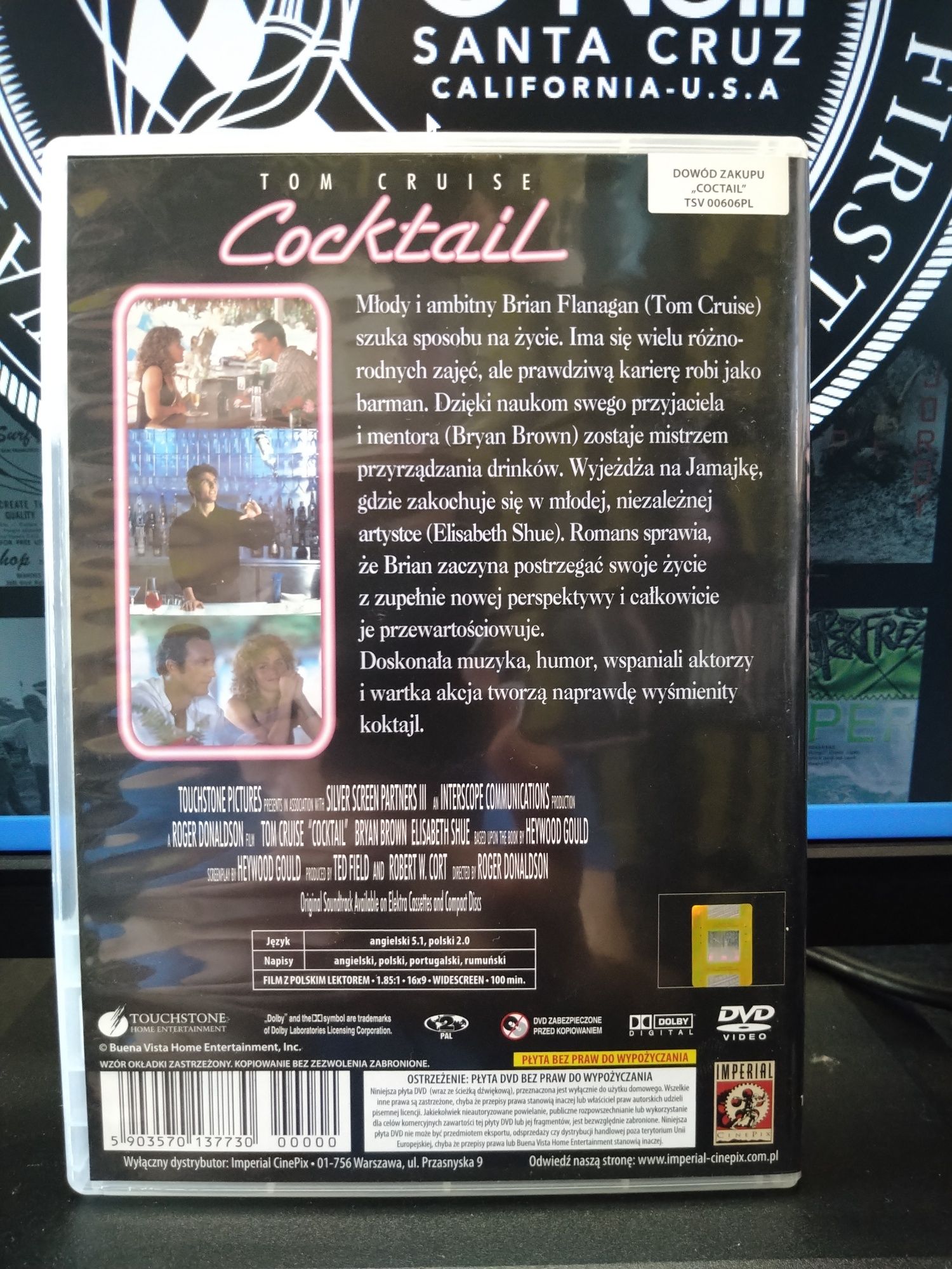 Coctail (Tom Cruise) dvd  lektor + napisy PL