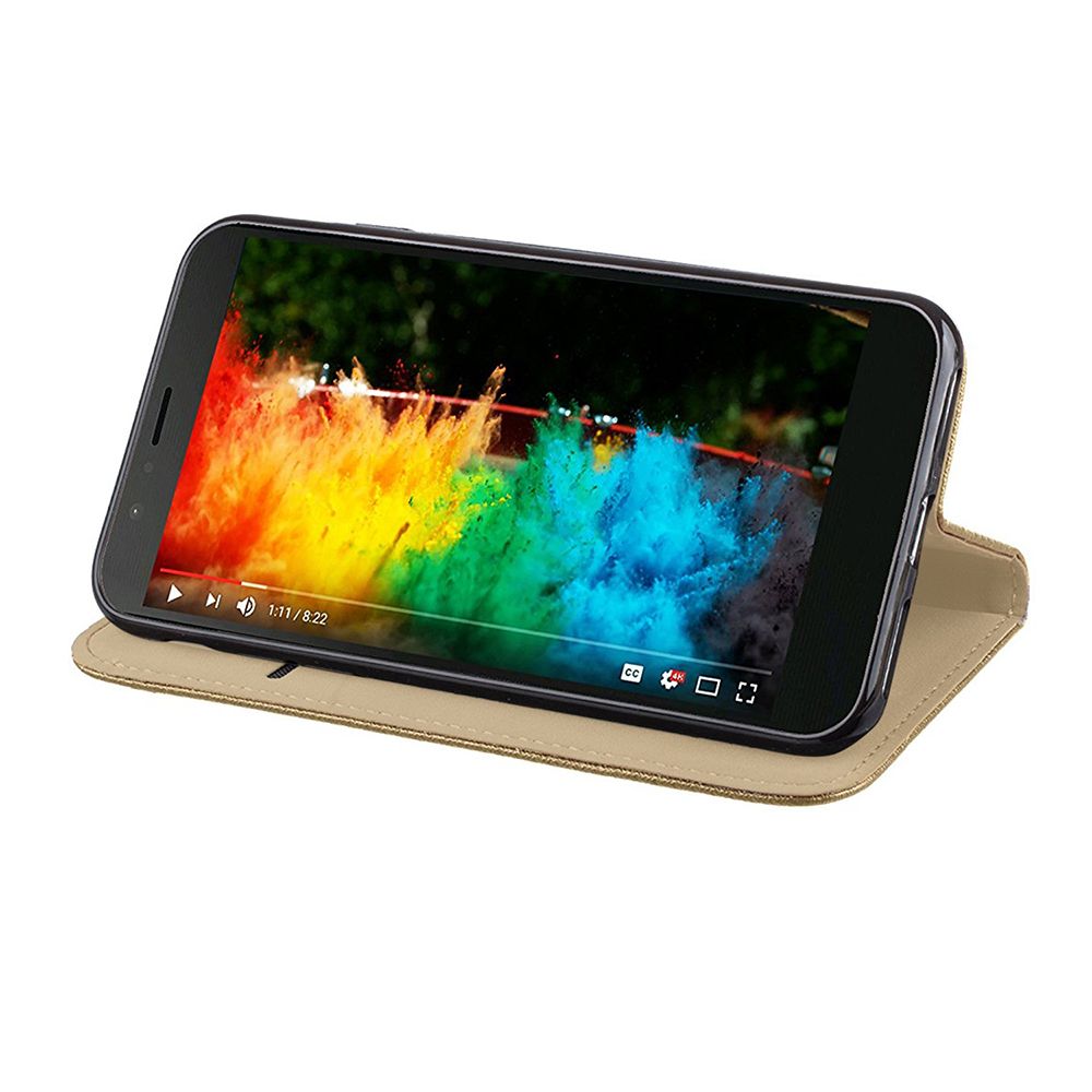 Magnetyczne Etui Case Do Moto E7 Power Złote