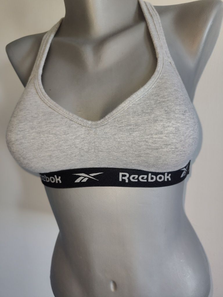 Markowy top bokserka Reebok krótka bluzeczka sportowa r36S usztywniany