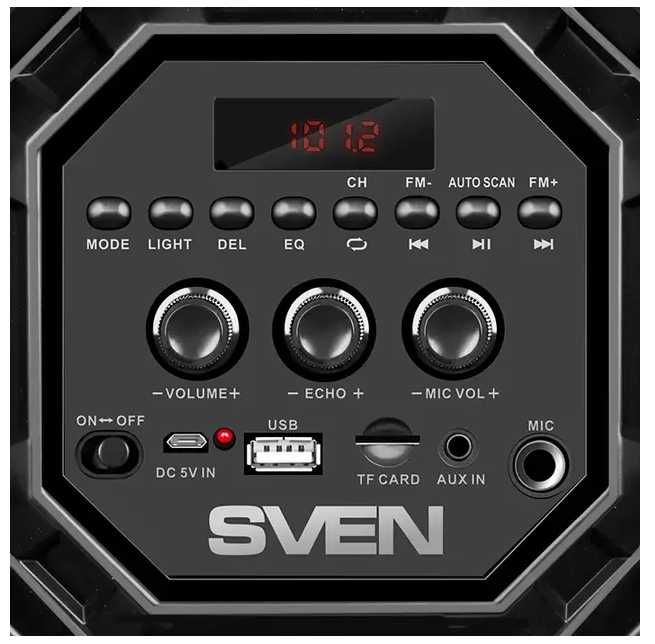 Колонка SVEN PS-550 Black bluetooth,підсвічування,караоке36W гар.12міс