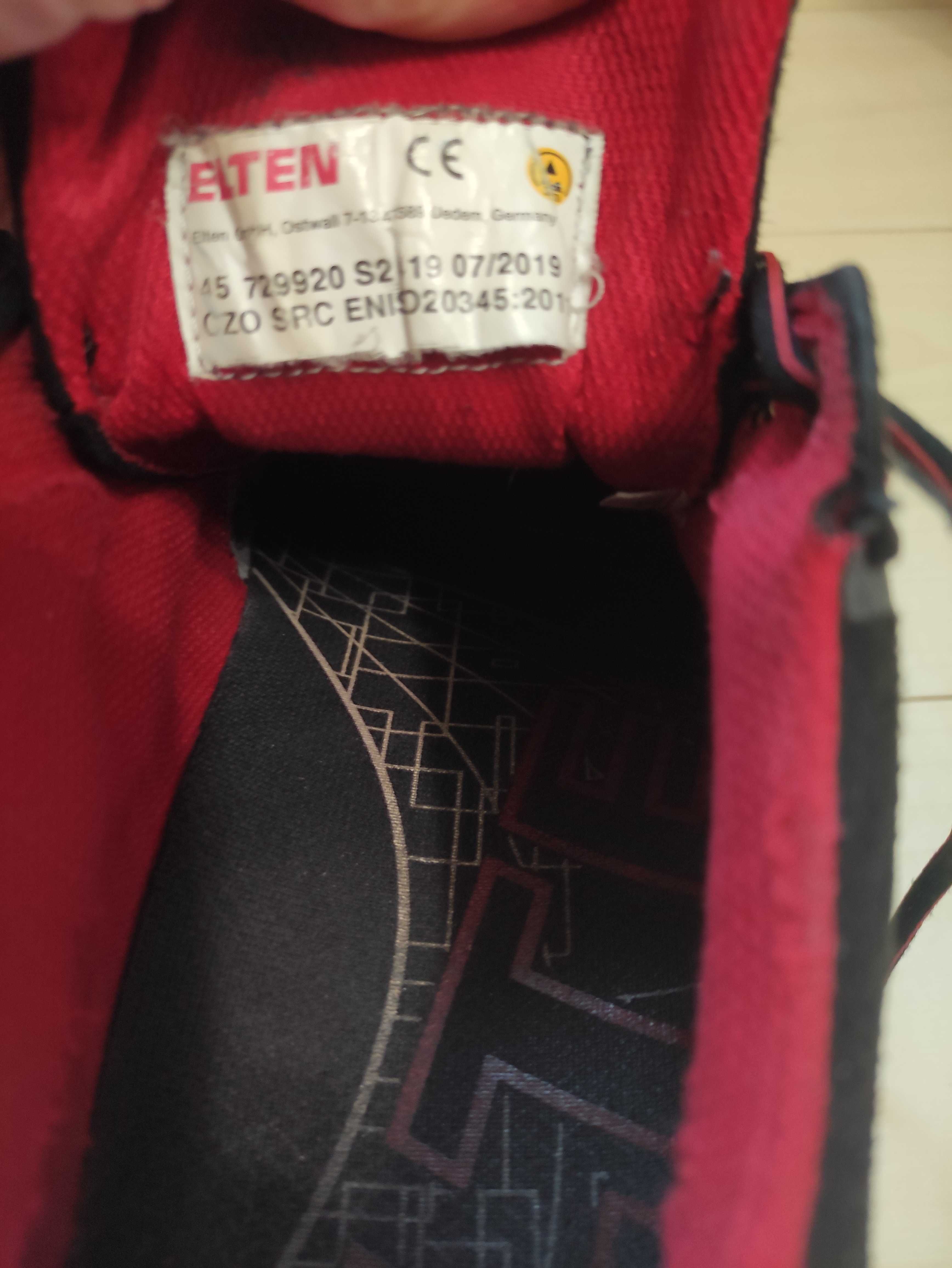 Buty robocze Elten Lakers Black Low ESD SRC r.44 29 cm S1P