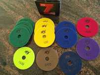 Conjunto de discos de polimento diamantados, novo, 125 mm