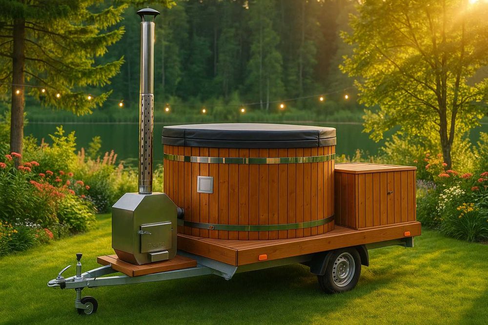 Balia ogrodowa mobilna z hydromasażem – wynajem Pasym i okolice