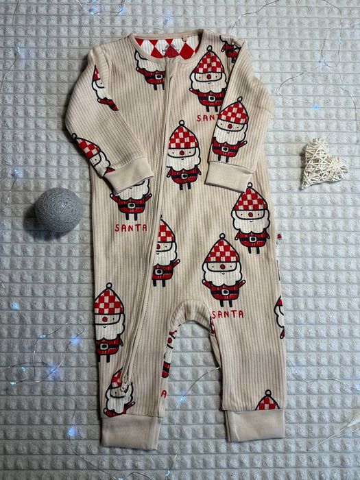 новорічний ромпер , піжама, чоловічок, піддів next 74 і 80 р