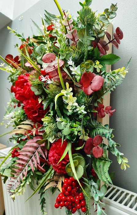 Obraz ze sztucznych kwiatów 42,5x32,5