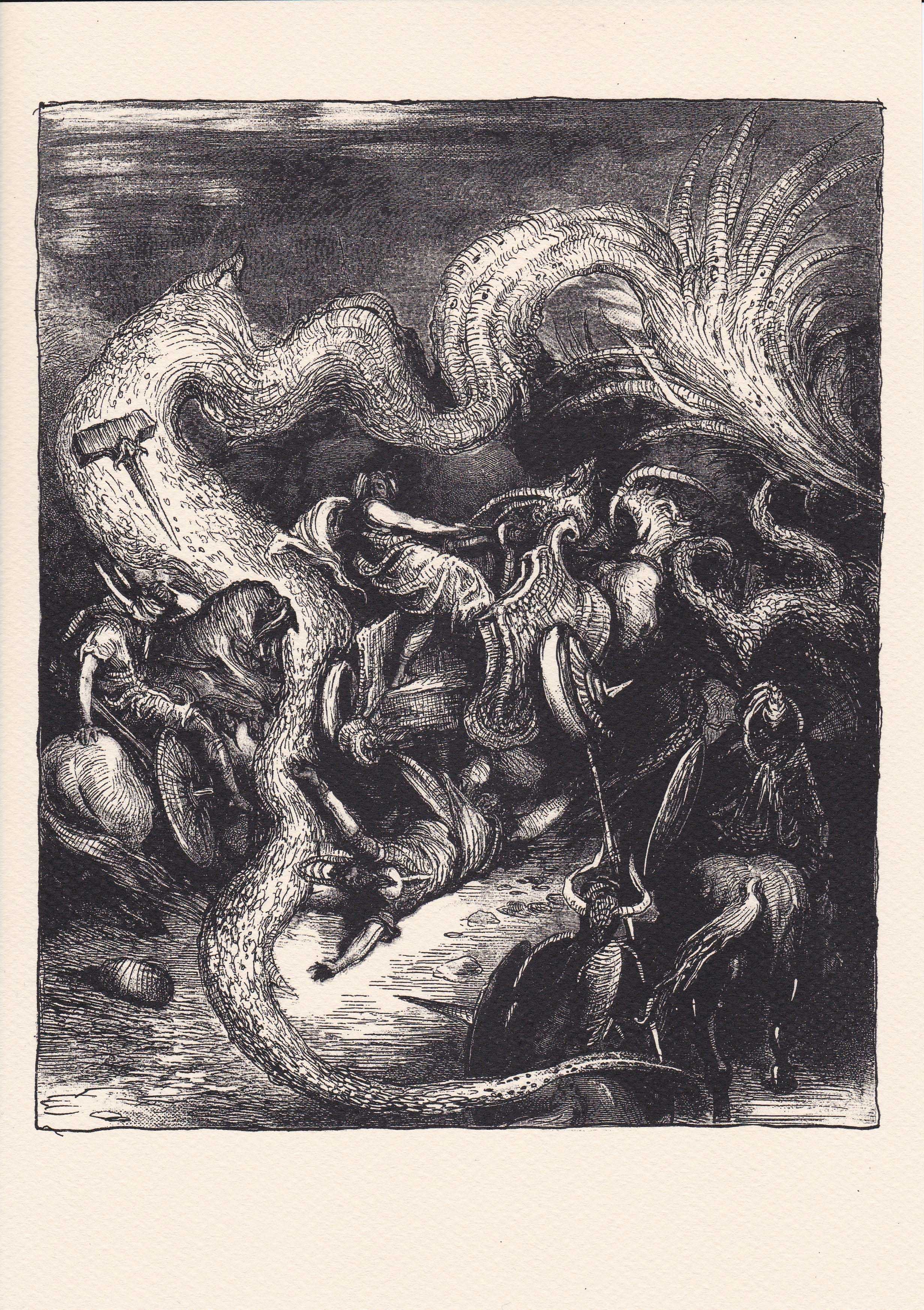 4 prace tworzące cykl pt."Mitologia germańska"