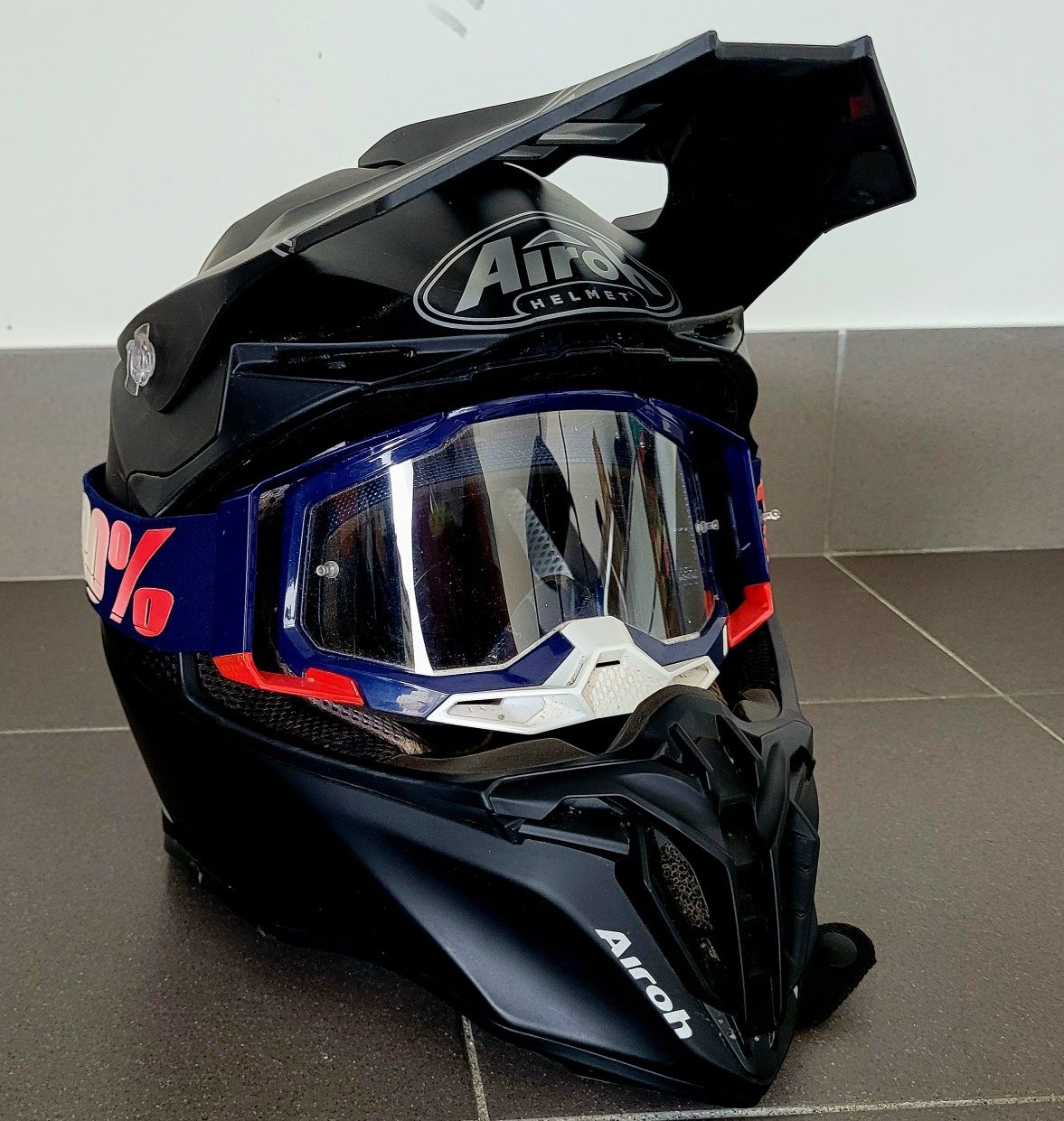 Capacete AIROH twist 2.0 + Óculos 100% Racecraft