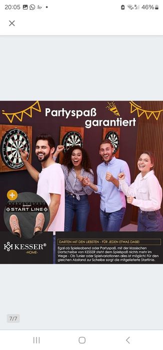 KESSER Tarcza do darta korkowa z 9 lotkami