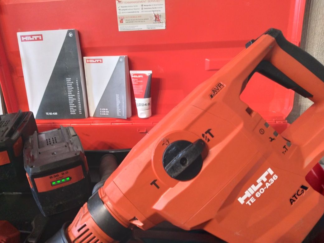 Hilti TE 60-A36 ATC/AVR mlotowiertarka udar mlot SDS max 2x 36v 9.0ah