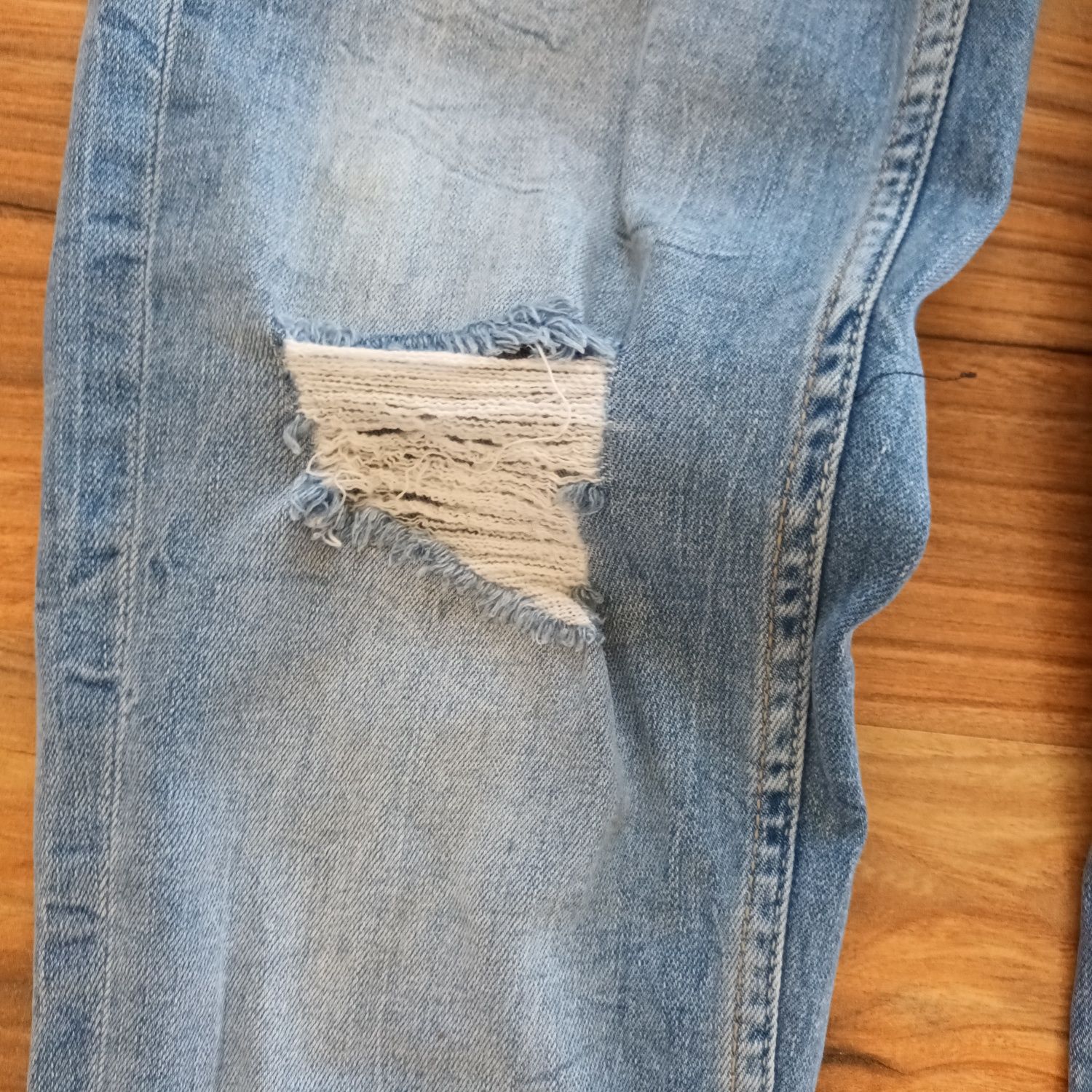 Rurki 36 S ZARA spodnie z dziurami jeansowe jeansy elastyczne