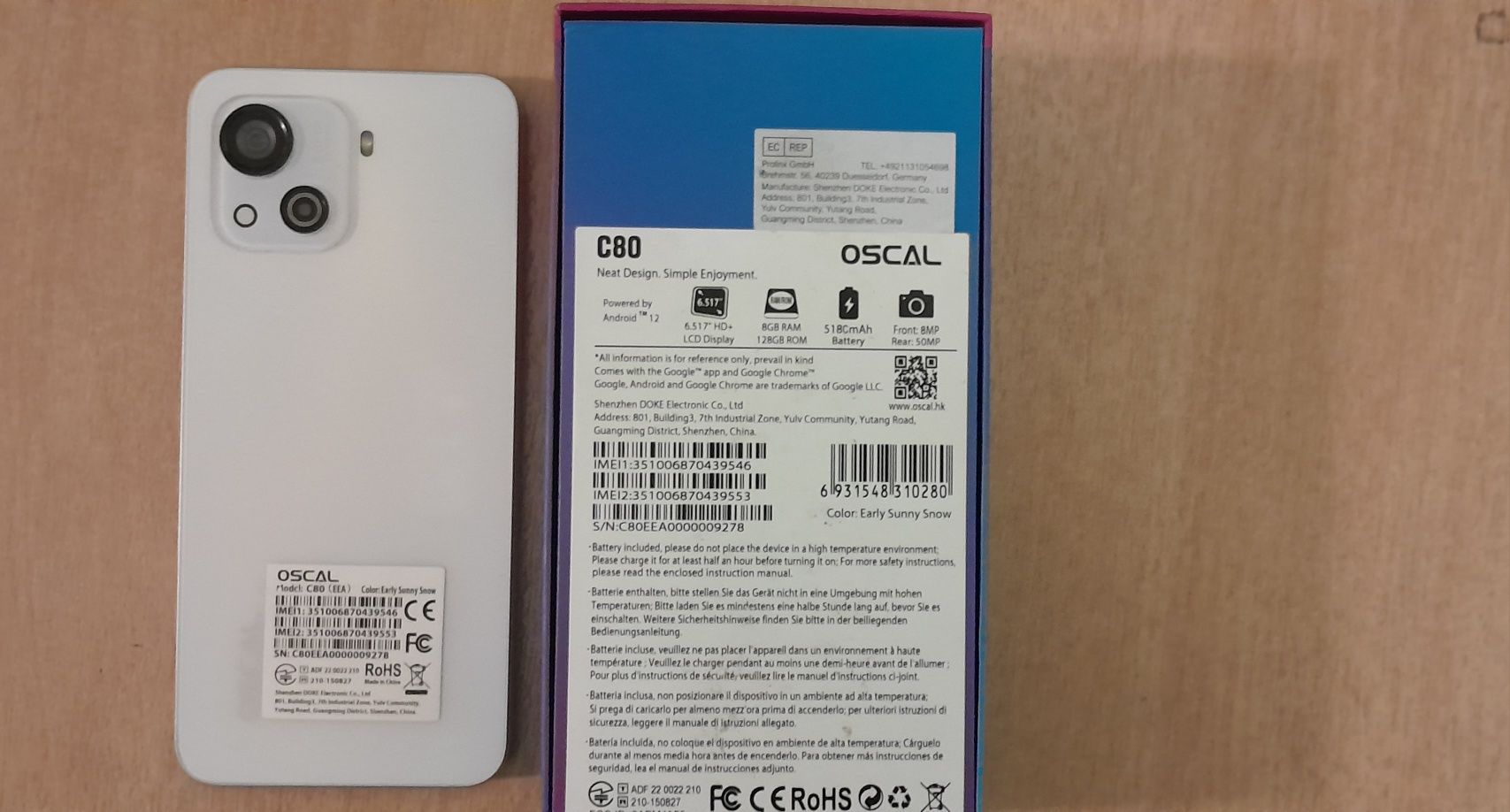 OSCAL C80 8gb/128gb