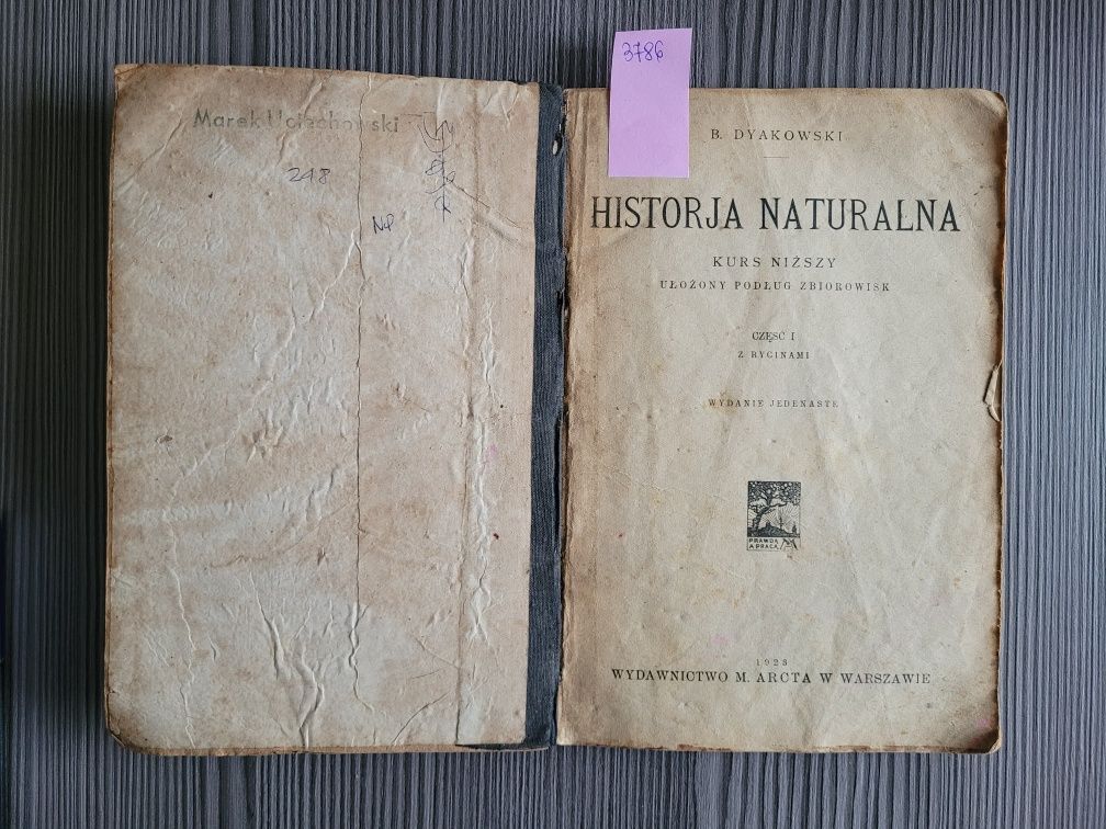 3786. "Historja naturalna" Cz.1 Bohdan Dyakowski