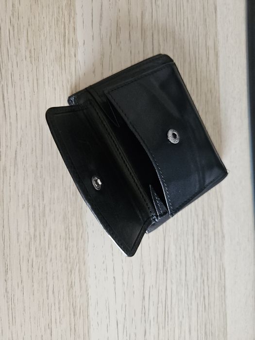 Carteira homem mp pele preta couro cabedal