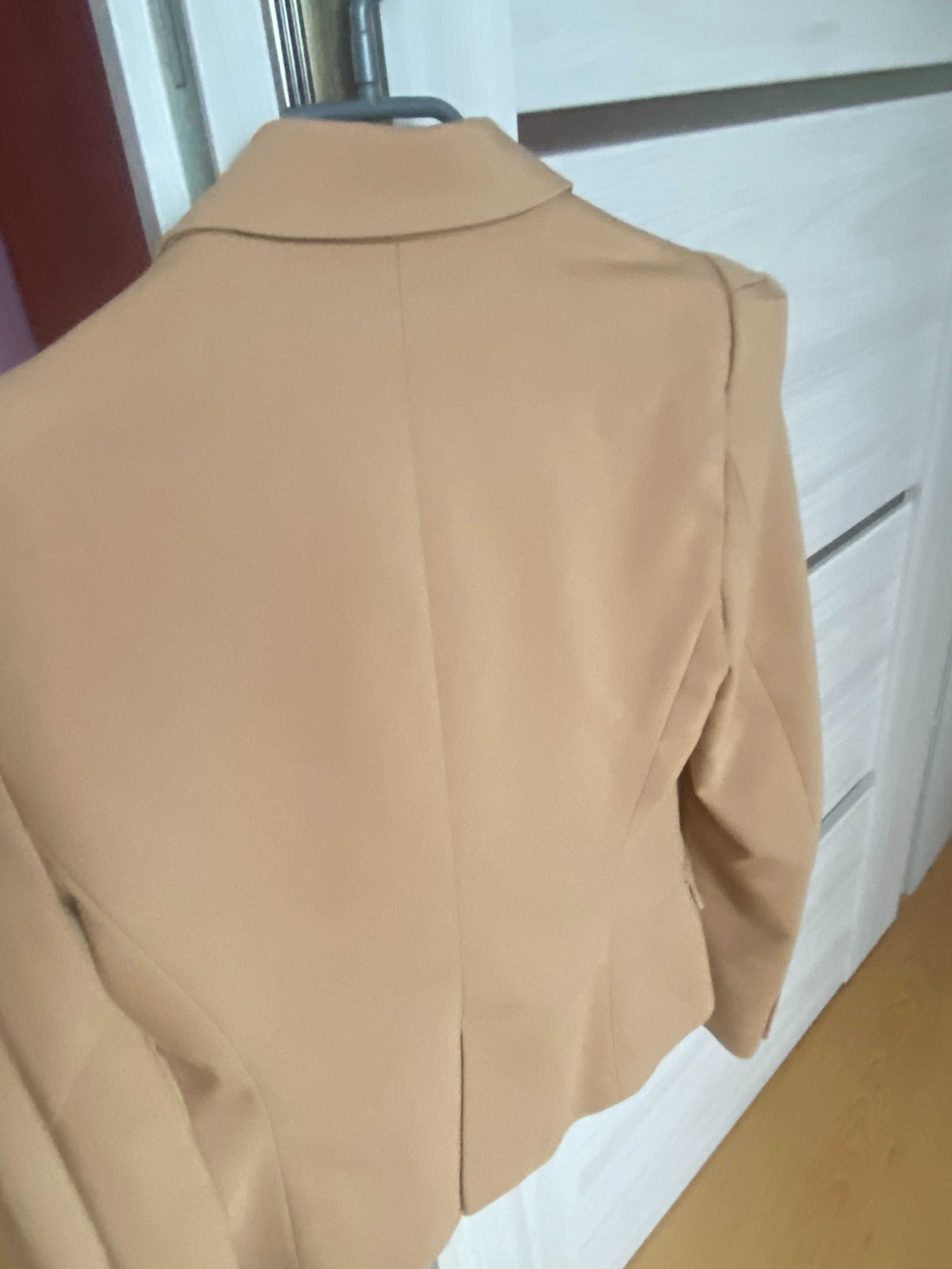 żakiet ZARA krótki S 36  jak nowy beż