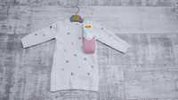 80cm Primark nowy komplet sukienka sweterek i rajstopy