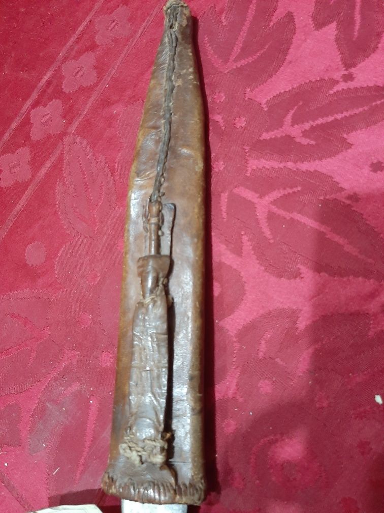 Kukri nepalês com punho em chifre Séc XIX/XX