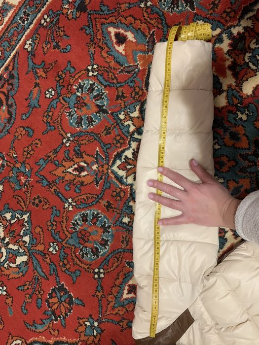 Куртка зимова пуховик молочний