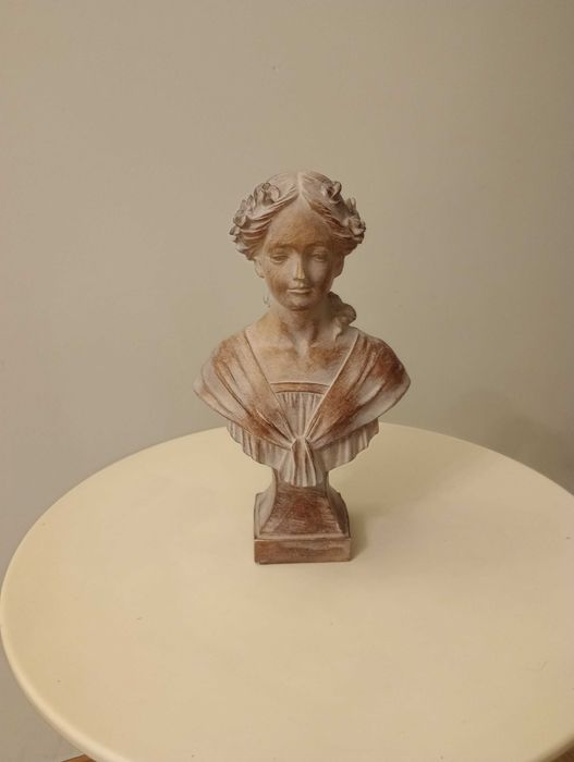Drewniane popiersie dama okazałe romantyczne przepiękne unikat