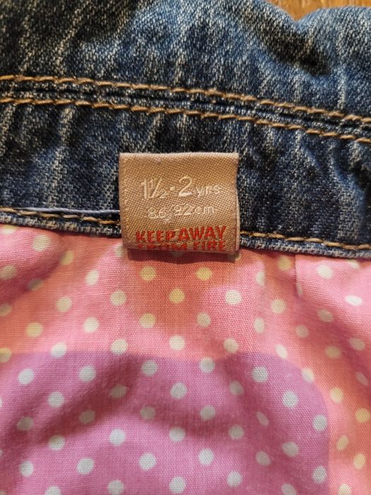 Katanka, kurtka wiosenna dla dziewczynki jeansowa TU, roz. 86/92