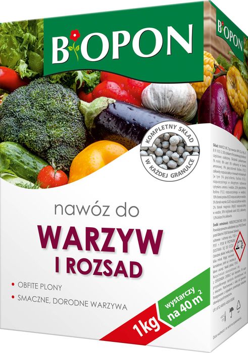 Nawóz do pomidorów, ogórków i warzyw 1 kg BIOPON