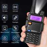 Walkie Talkie Baofeng UV-5R 8W Rádio Bidireccional UHF Portátil 16KM