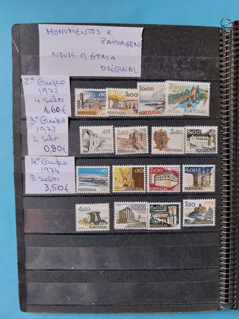 Selos de Portugal novos c/goma original.1956 a 1965 e Outros