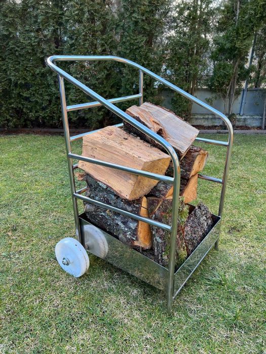Drewno- wózek do transportu drewna lub butli gazowych -Nierdzewny !