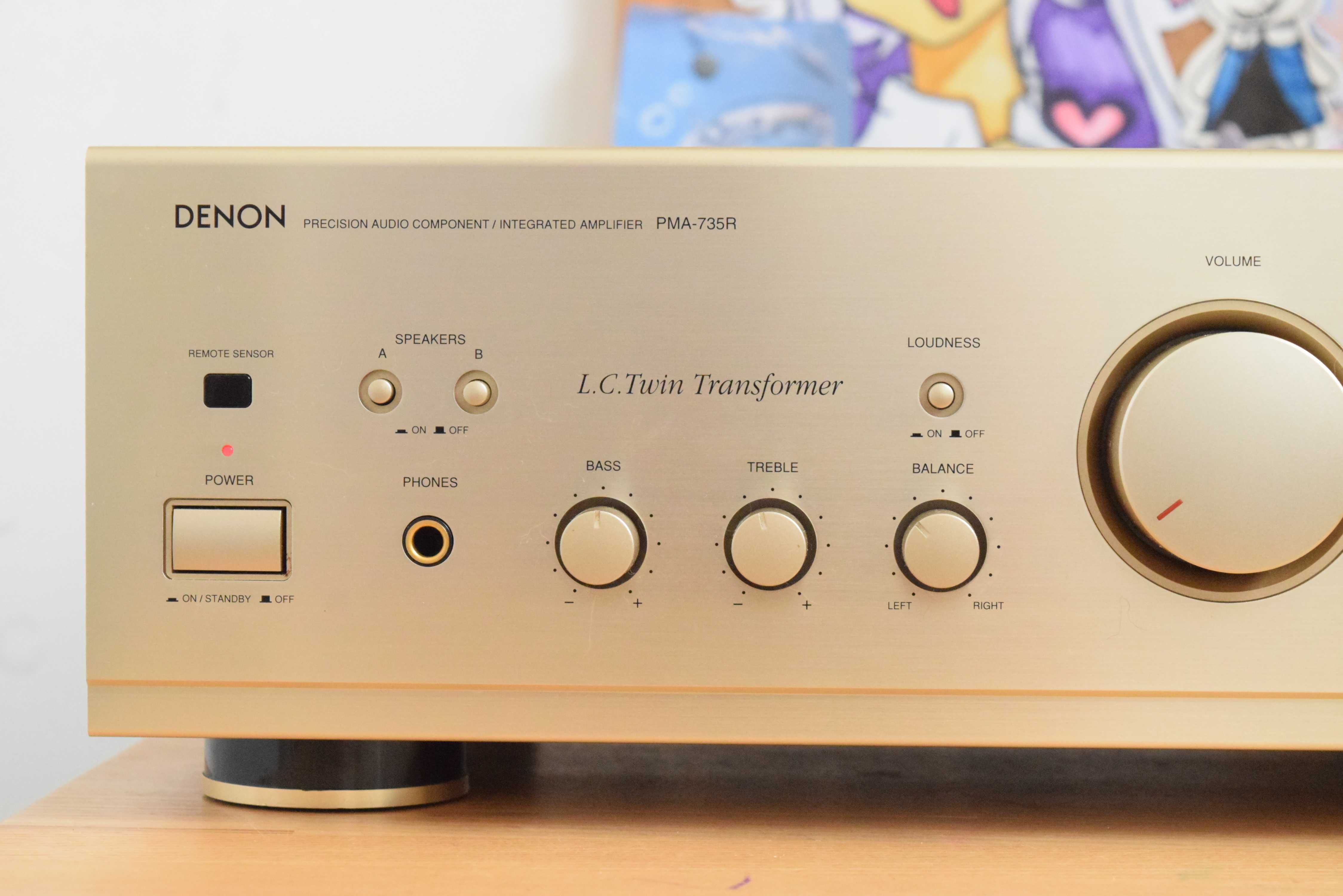 Denon PMA 735R made in Japan wzmacniacz stereo szampański vintage
