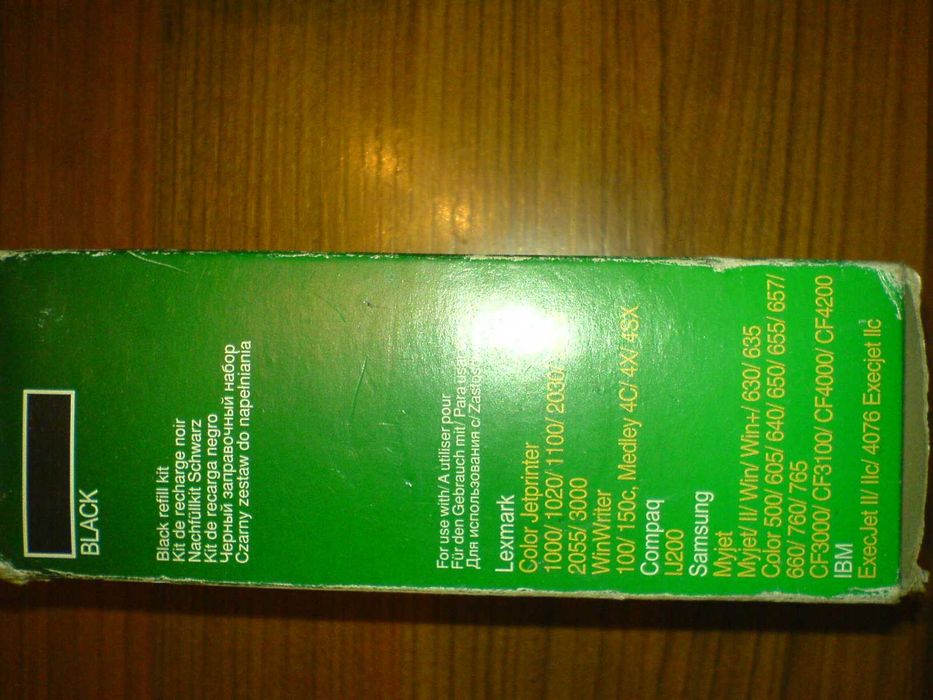 Kartridż Lexmark 71 czarny + zestaw do napełniania używany
