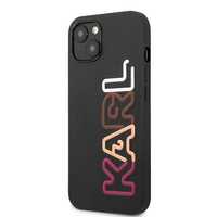 Etui na telefon iPhone 13 Karl Lagerfeld Hardcase Czarny Multipink