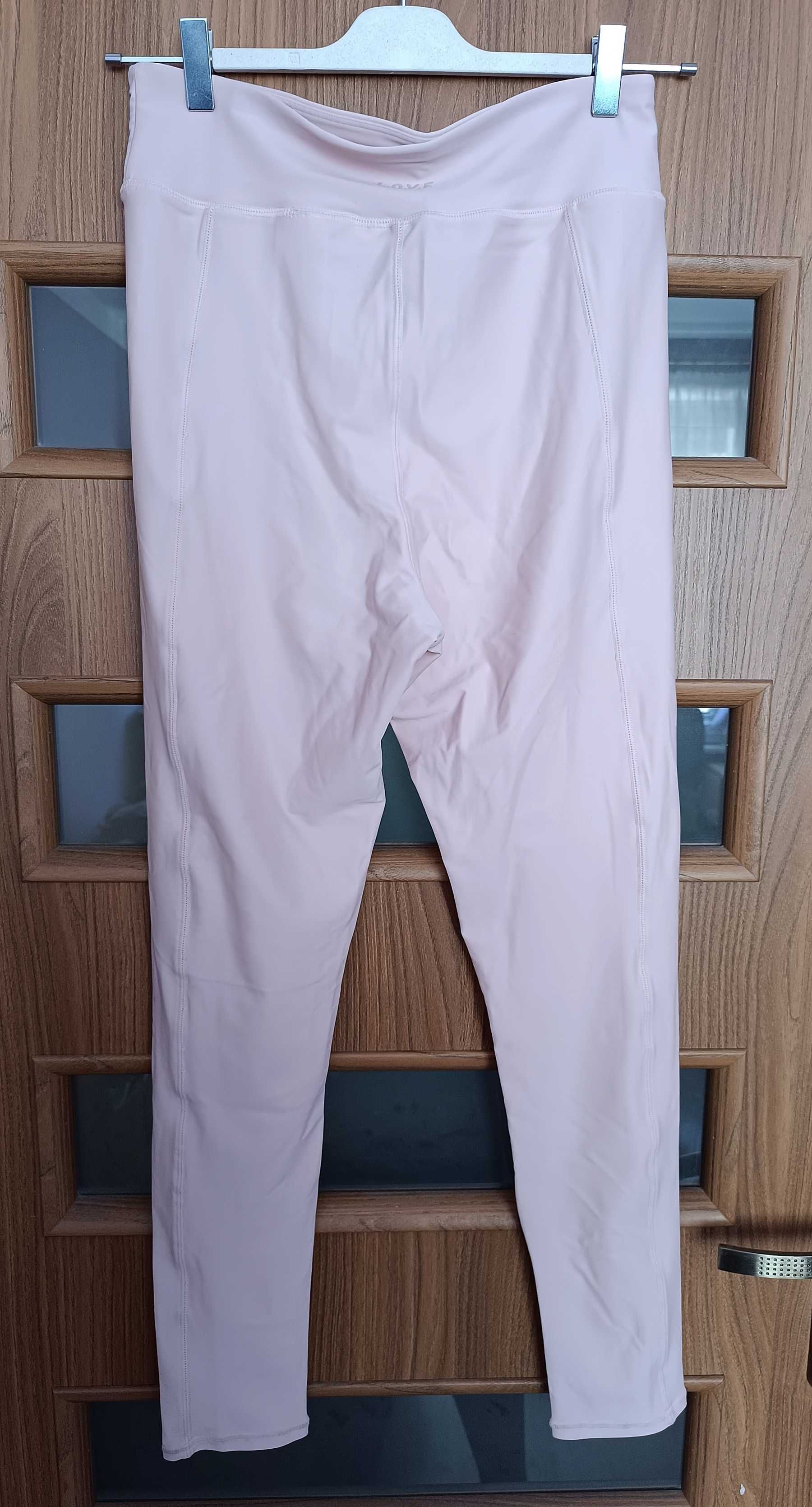 Legginsy damskie kolor jasny róż firma H&M rozmiar M