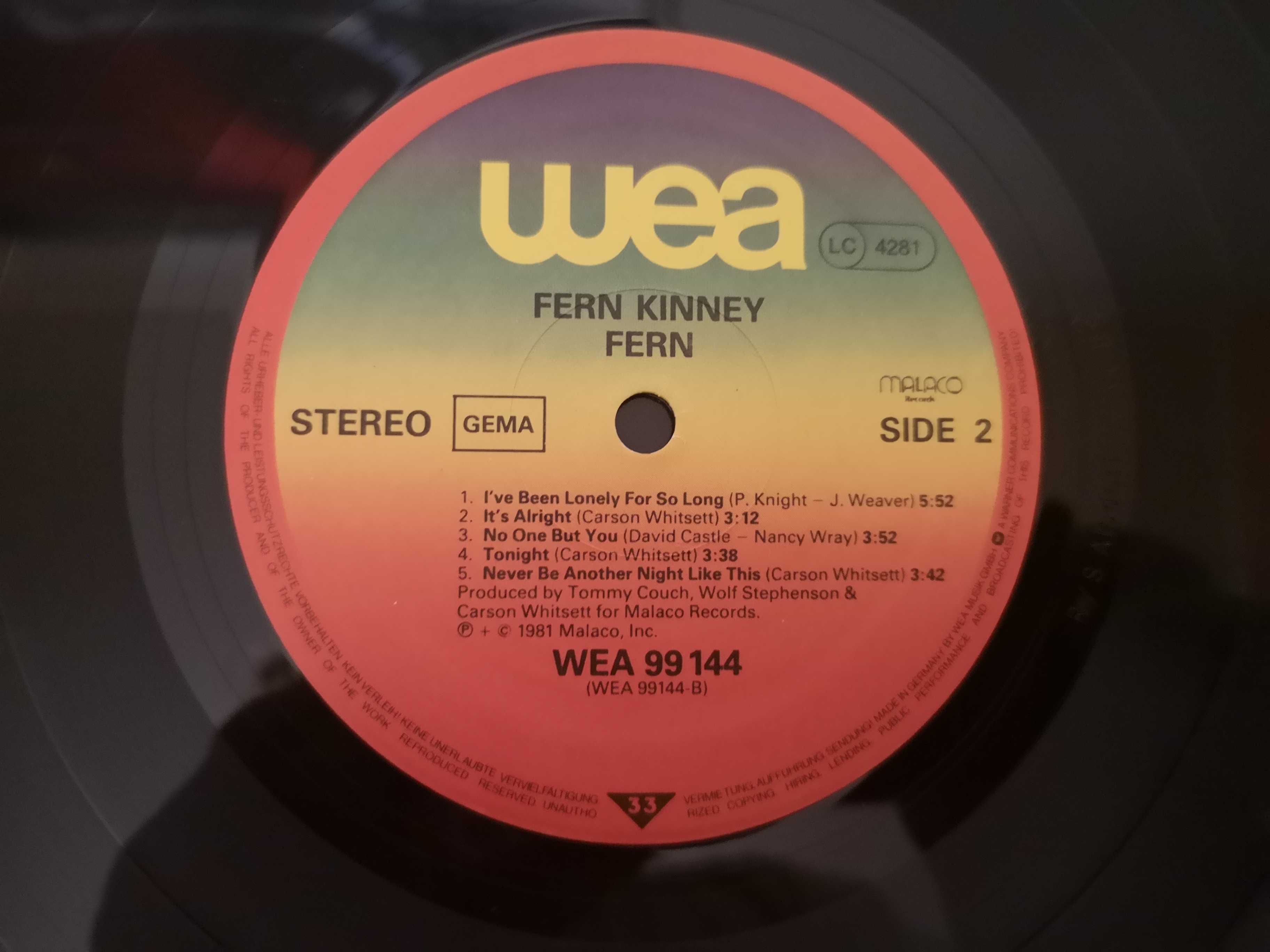 Vinyl.  Fern Kinney.  ,,FERN,,