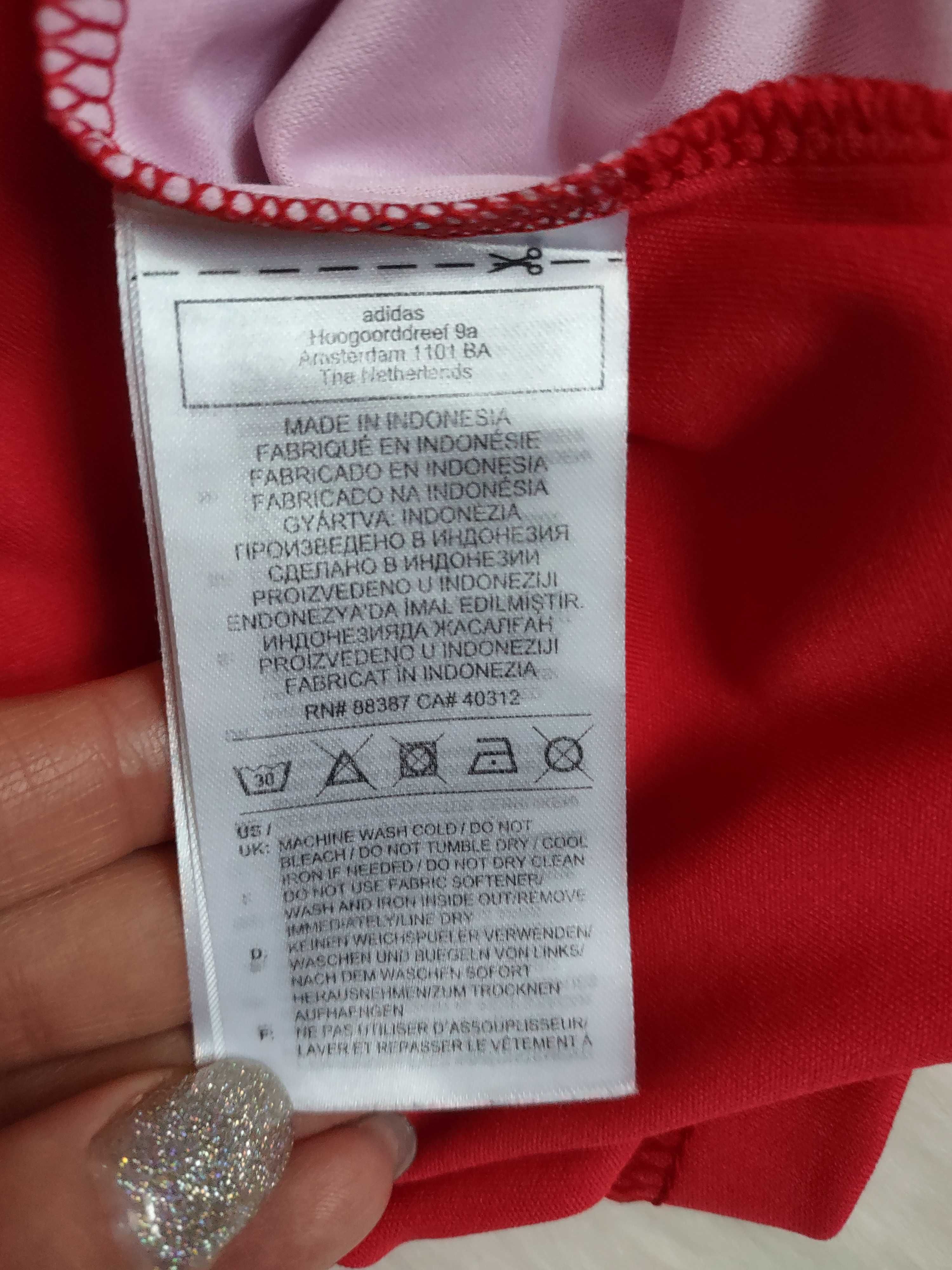 Męska czerwona koszulka sportowa Adidas Climalite rozmiar M