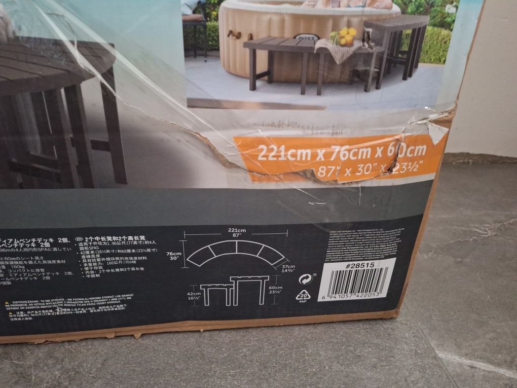 Nowe Intex PureSpa SPA bench set zestaw ławek do spa intex