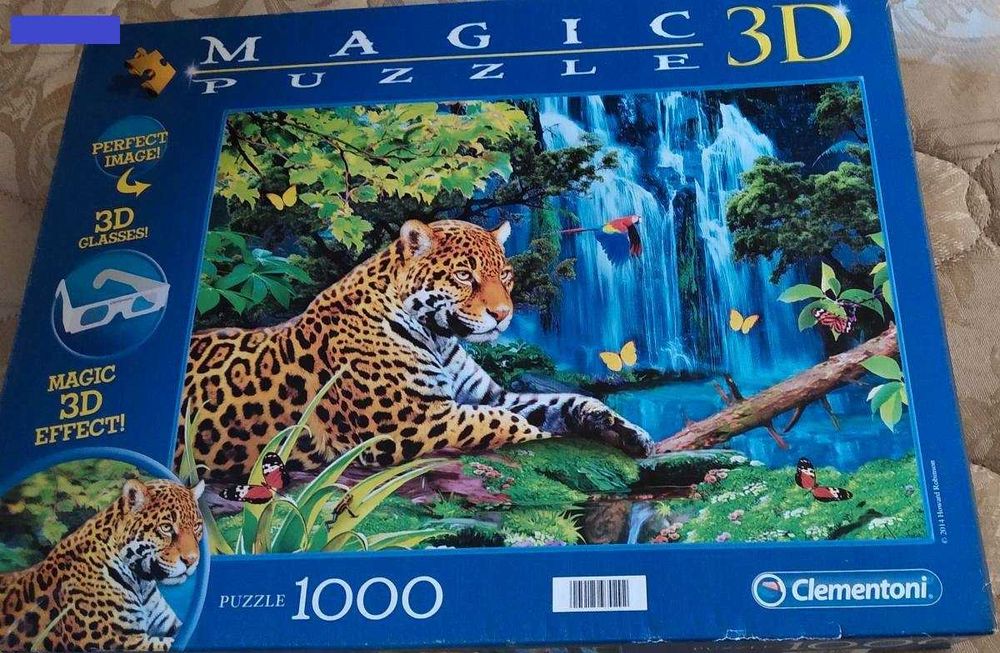 Puzzle 3D Jaguar com 1000 peças - Bom estado