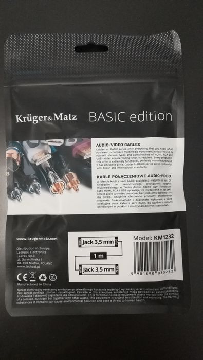 Kabel Kruger&Matz Jack Jack 1m