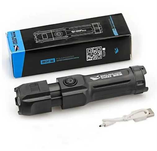 Lanterna LED forte com zoom telescópico