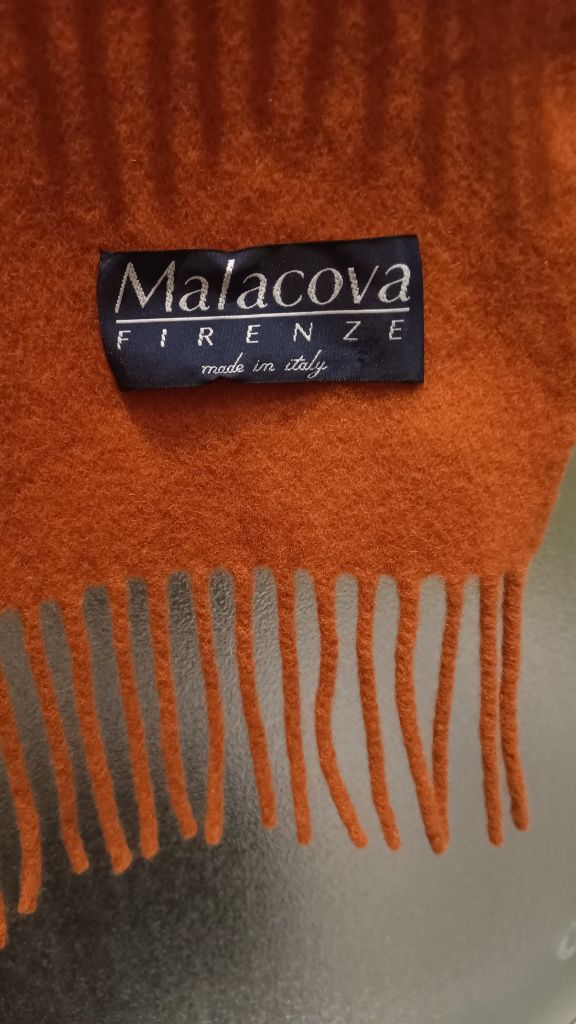 Made in Italy  Malacova Firenze  Duży szal, Kaszmir z Wełną, 174 x 35